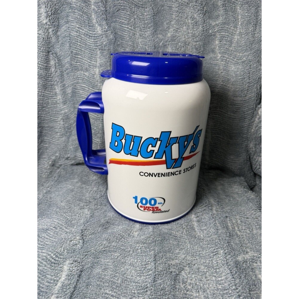 Vintage Bucky's Convenience Stores 100 oz. Insulated Travel Mug Displayed Only